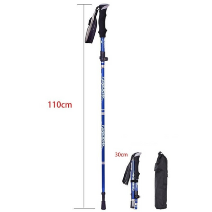 Folding trekking poles aluminum height adjustable lightweight