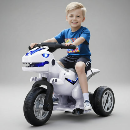 Kinder Elektro Motorrad Dreirad Dinosaurier 12V LED Musik Akku