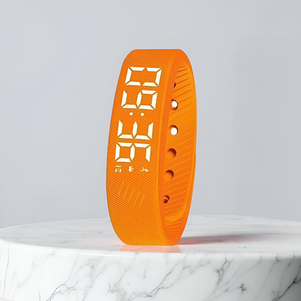 Sport Uhr LED Digital Silikon Armband Wasserdicht Leicht Damen Herren