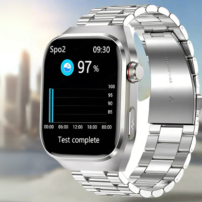 Smartwatch Schwarz Metall EKG Herzfrequenz Monitor