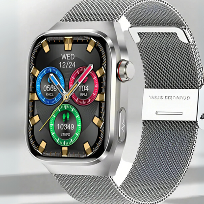 Smartwatch Schwarz Metall EKG Herzfrequenz Monitor