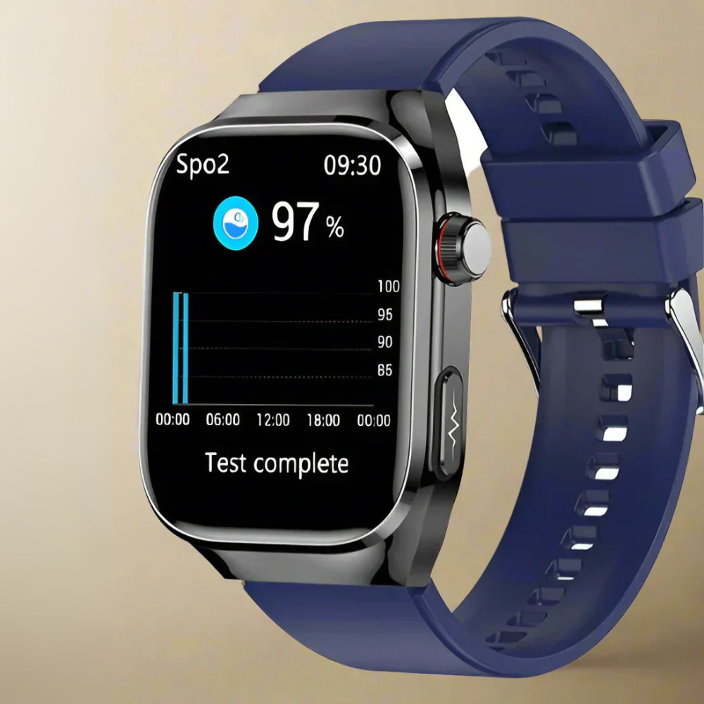 Smartwatch Schwarz Metall EKG Herzfrequenz Monitor