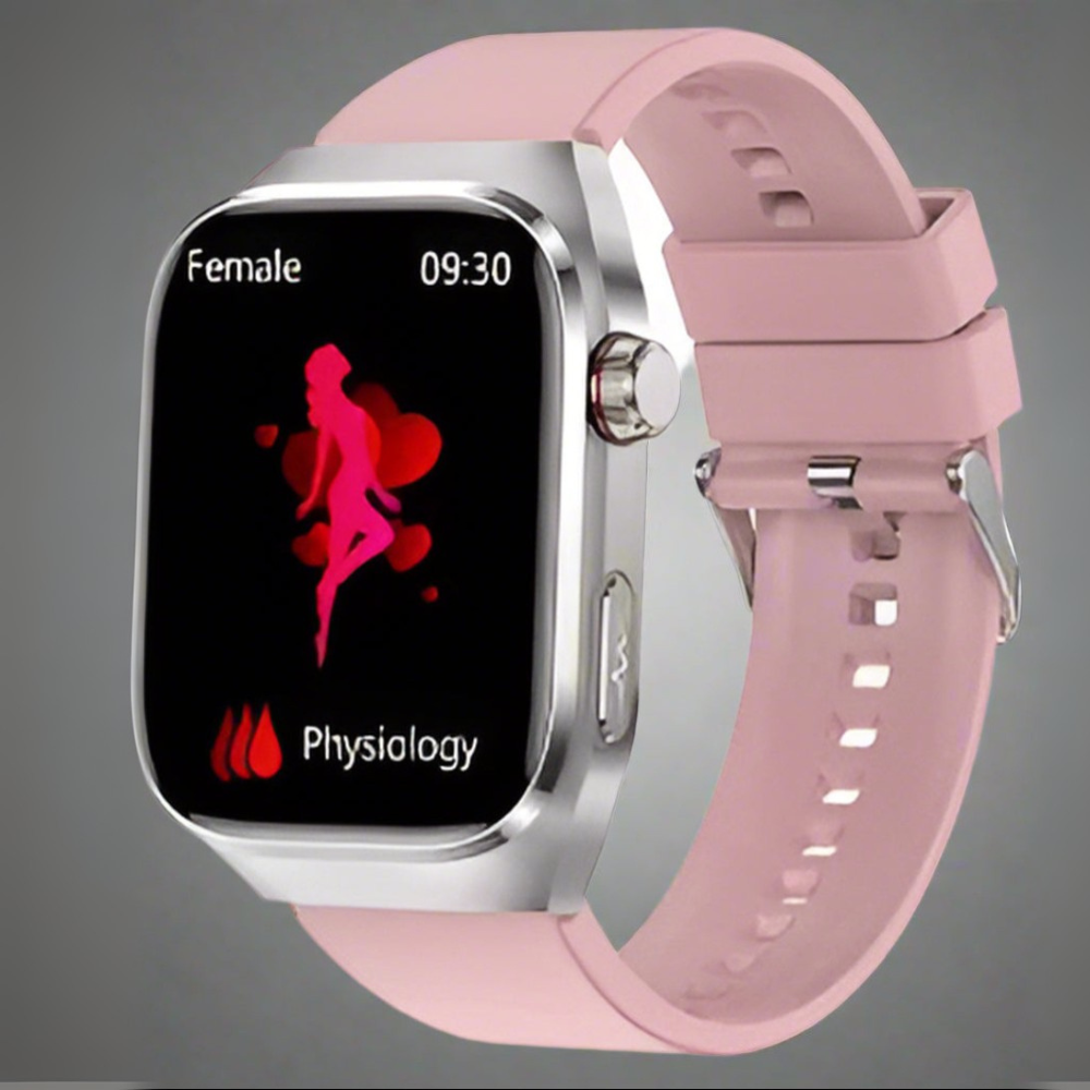 Smartwatch Schwarz Metall EKG Herzfrequenz Monitor