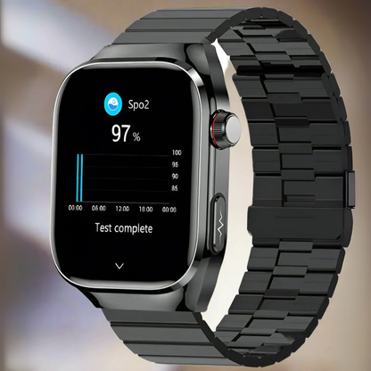 Smartwatch Schwarz Metall EKG Herzfrequenz Monitor