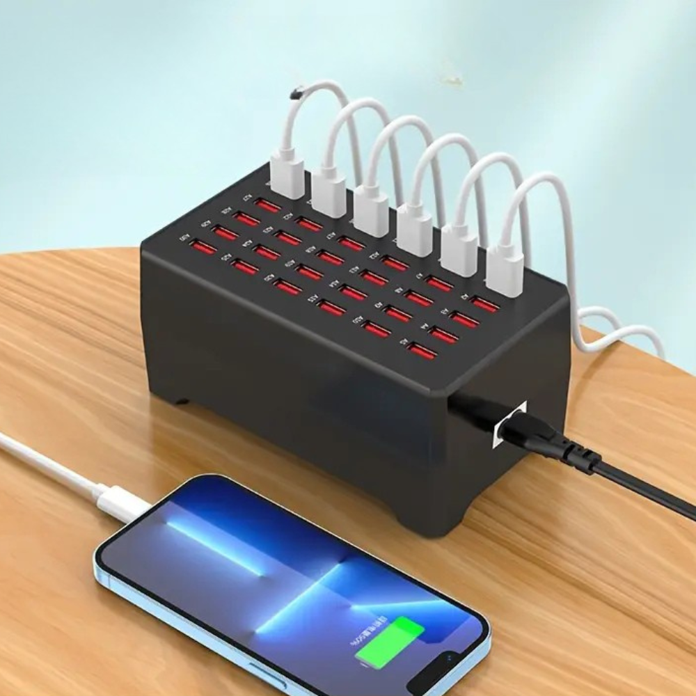USB Ladestation Mehrfach Ladegerät 30 Ports
