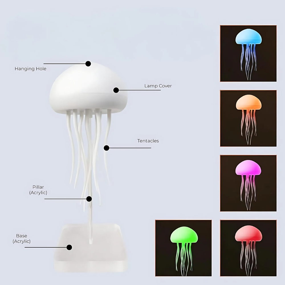 LED Tischlampe Quallen Design mit Farbwechsel