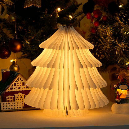 LED Faltbare Holz Tischlampe Warmweiß