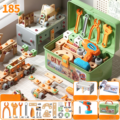 Kinder Werkzeugset Holz Baukasten Spielzeug