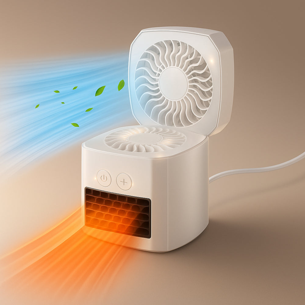 Mini Heizlüfter Ventilator Tragbar Schnellheizend Energieeffizient