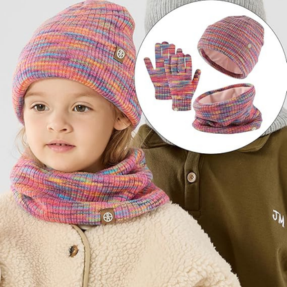 Set de Gorro de Invierno Bufanda y Guantes Accesorios Tejidos para Invierno