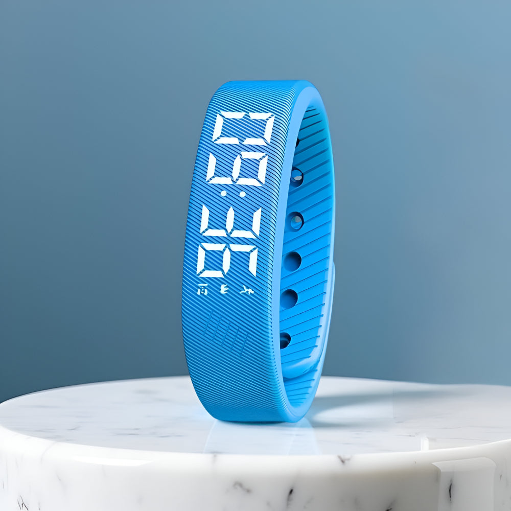 Sport Uhr LED Digital Silikon Armband Wasserdicht Leicht Damen Herren