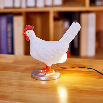 Tischlampe Huhn Dekofigur LED Nachtlicht