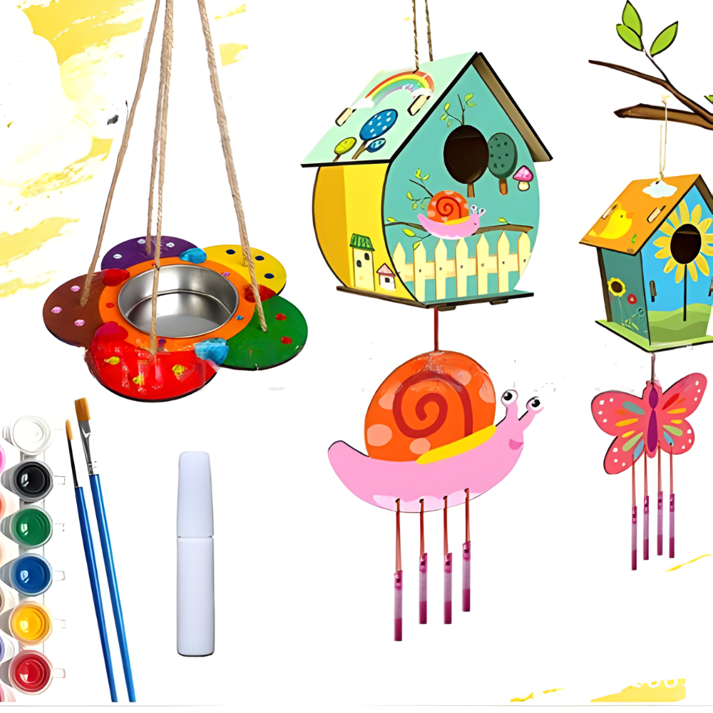 Vogelhaus Holz Bastelset Kinder DIY Malen