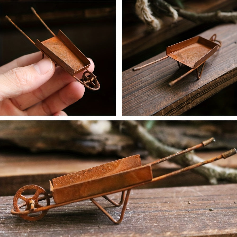 Rustikales Eisen Vogelhaus Miniatur Gartendeko