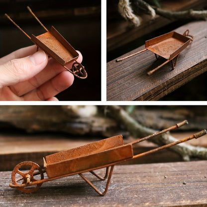 Rustikales Eisen Vogelhaus Miniatur Gartendeko