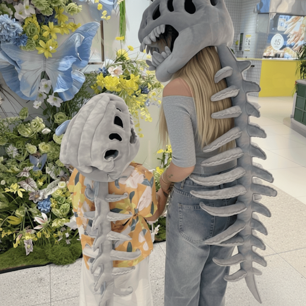 Costumi di Halloween per bambini Scheletro di dinosauro in peluche
