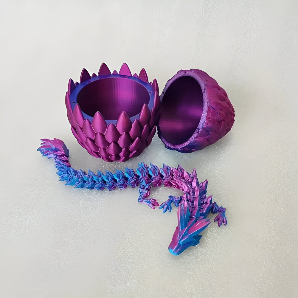 Deko Figur Kristall Drache mit Ei