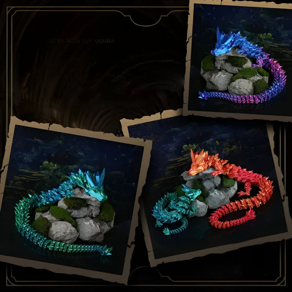 Deko Figur Kristall Drache mit Ei