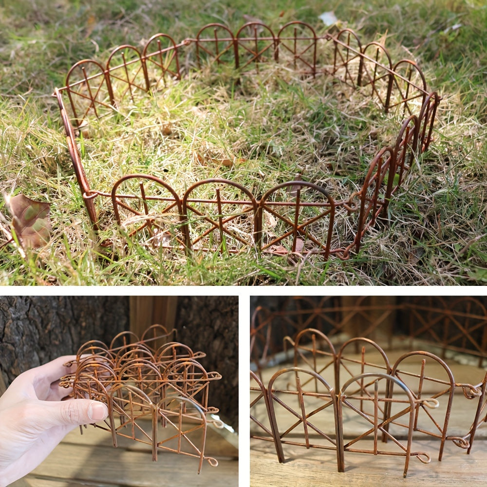 Rustikales Eisen Vogelhaus Miniatur Gartendeko