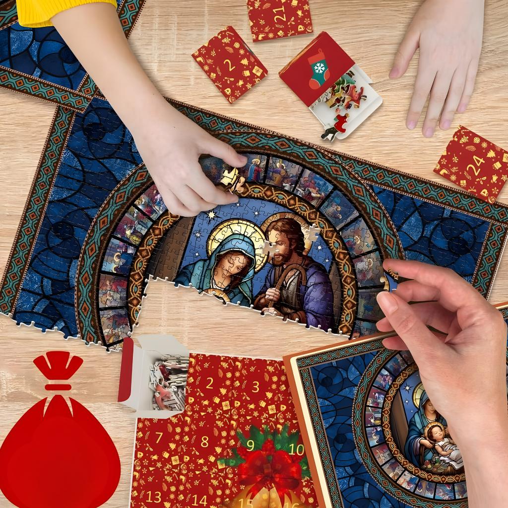 Advent Calendar Weihnachts Puzzle Set Familien Adventskalender