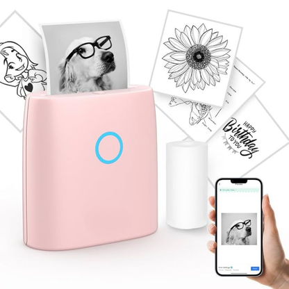 Mini Sticker Drucker Tragbarer Thermodrucker Bluetooth Kabellos