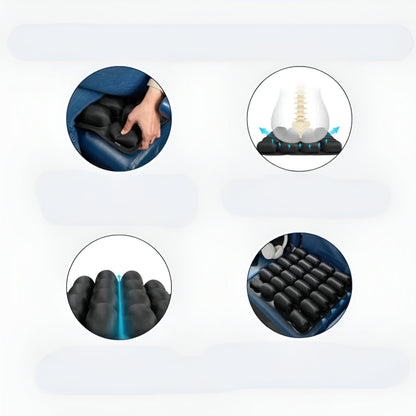 Travel Inflatable Seat Cushion Ergonomic Air Pad Comfort