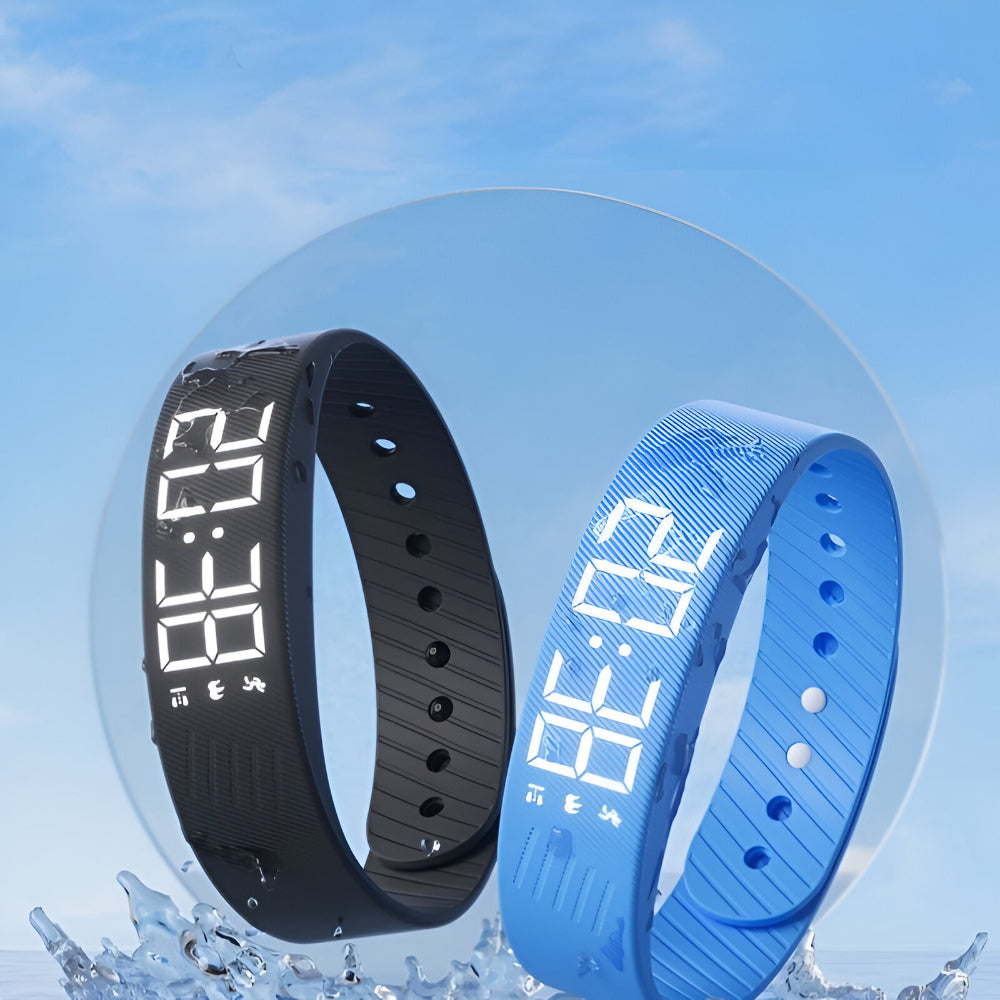 Sport Uhr LED Digital Silikon Armband Wasserdicht Leicht Damen Herren