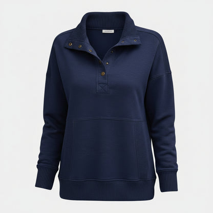 Maglione Donna Scollo a V Felpa Casual Quotidiano