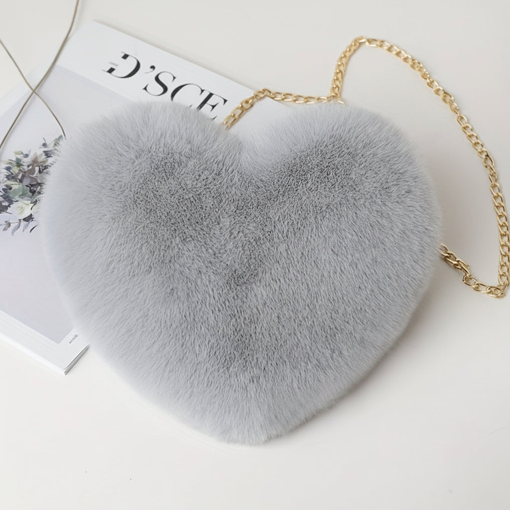 Sac bandoulière en forme de cœur Matériau synthétique Accessoire stylé de jour