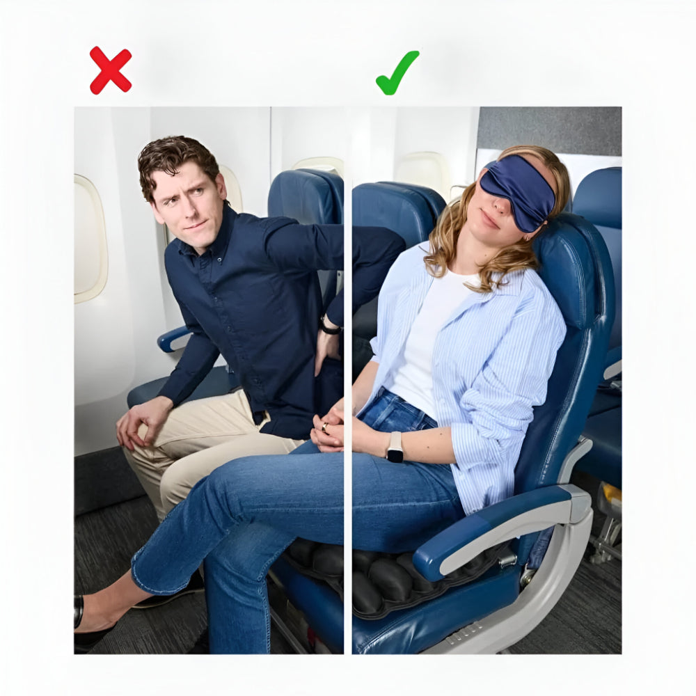 Travel Inflatable Seat Cushion Ergonomic Air Pad Comfort