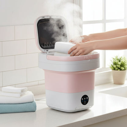 Mini lavatrice pieghevole compatta per piccoli carichi di biancheria