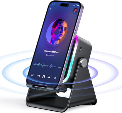 Bluetooth Speaker Induction Phone Holder LED Light