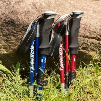 Folding trekking poles aluminum height adjustable lightweight