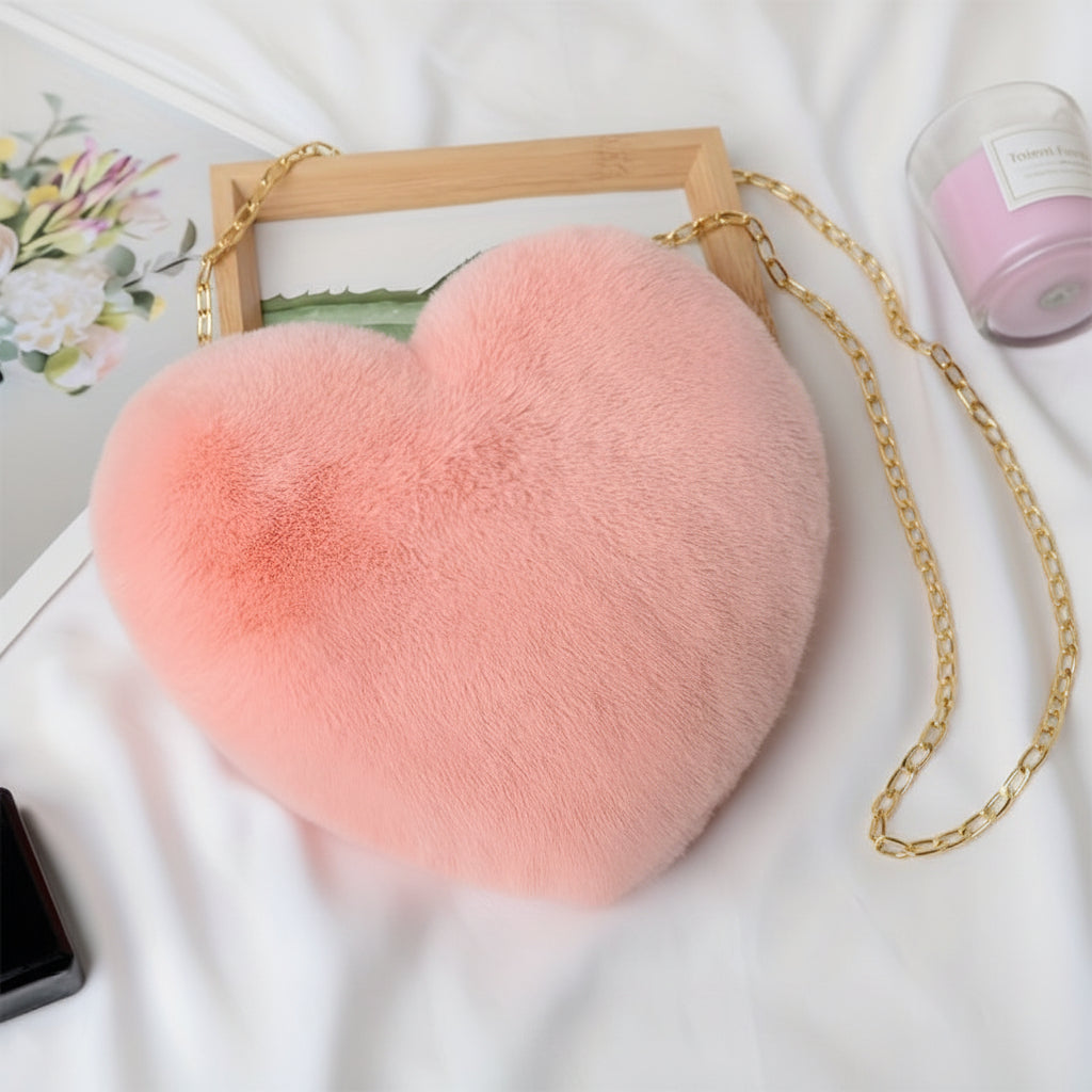 Sac bandoulière en forme de cœur Matériau synthétique Accessoire stylé de jour