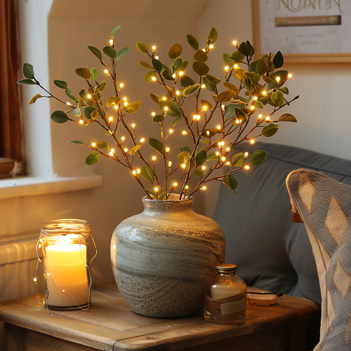 LED Deko Zweige Warmweiß Vase Beleuchtung – Verodie