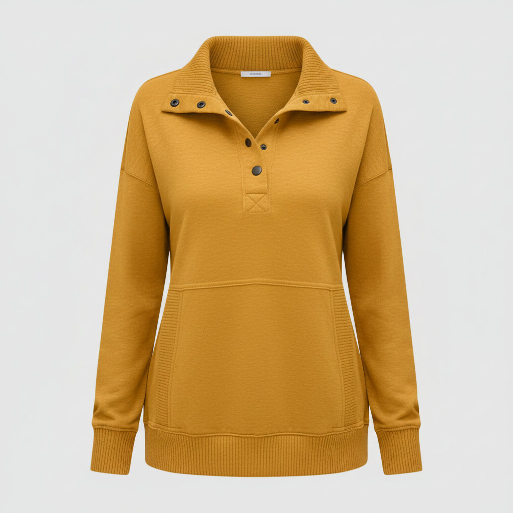 Maglione Donna Scollo a V Felpa Casual Quotidiano
