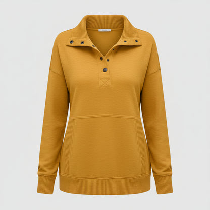 Maglione Donna Scollo a V Felpa Casual Quotidiano