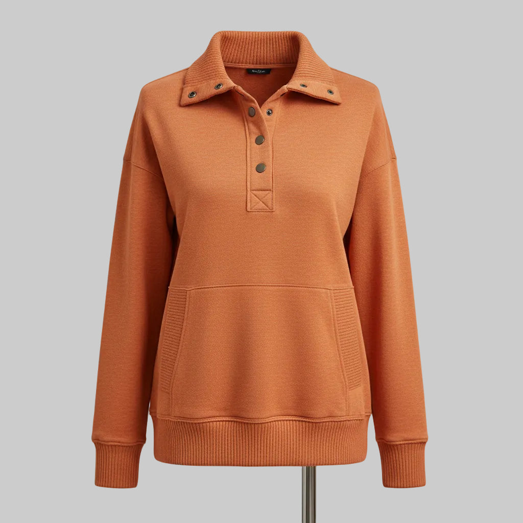 Maglione Donna Scollo a V Felpa Casual Quotidiano