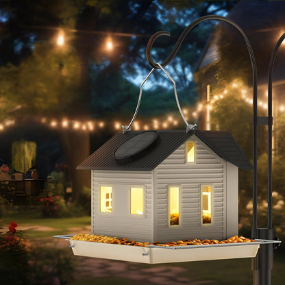 Solar Vogelhaus Laterne Metall Garten Deko