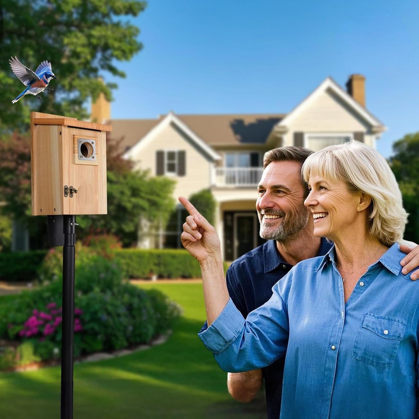 Vogelhaus Holz Wetterfest Nistkasten Außen