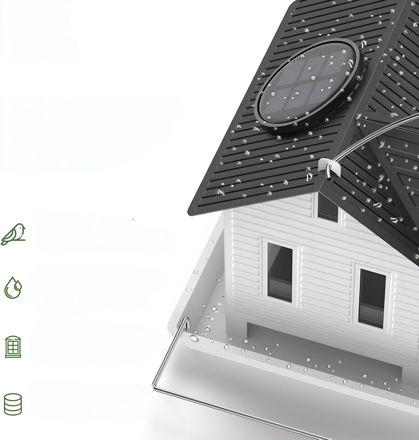 Solar Vogelhaus Laterne Metall Garten Deko