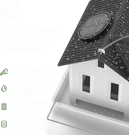 Solar Vogelhaus Laterne Metall Garten Deko