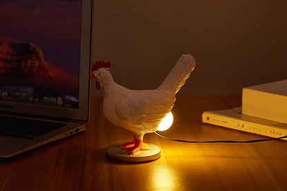 Tischlampe Huhn Dekofigur LED Nachtlicht