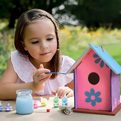 Vogelhaus Holz Bastelset Kinder DIY Malen