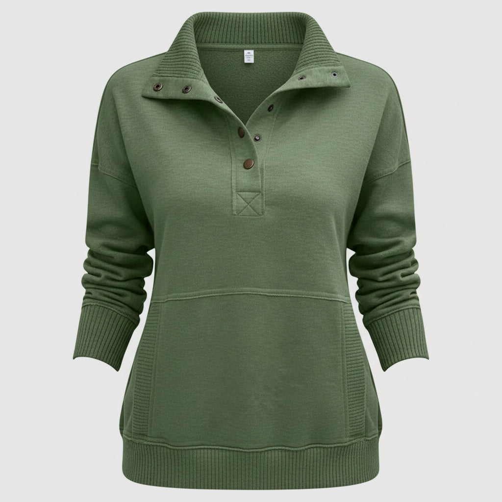 Maglione Donna Scollo a V Felpa Casual Quotidiano