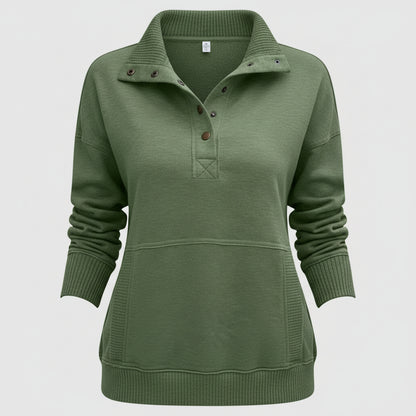 Maglione Donna Scollo a V Felpa Casual Quotidiano