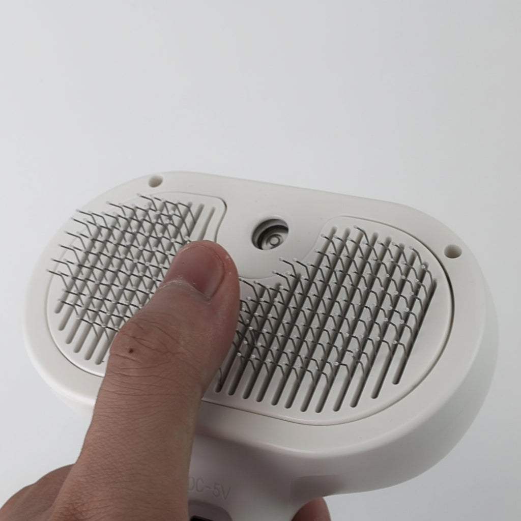 Spazzola Massaggiante per Animali Rimozione Pelo con Un Click Nebbia Spray
