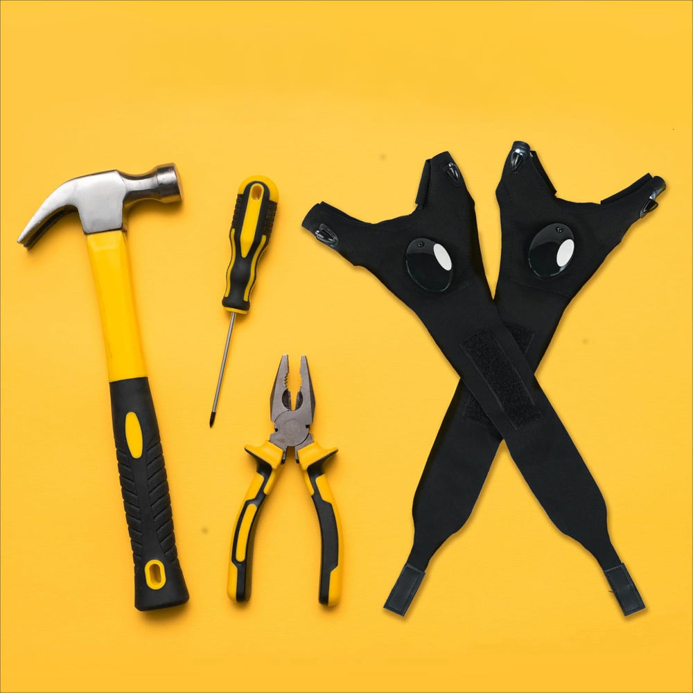 LED Gloves Flashlight Function Finger Light Work Outdoor DIY