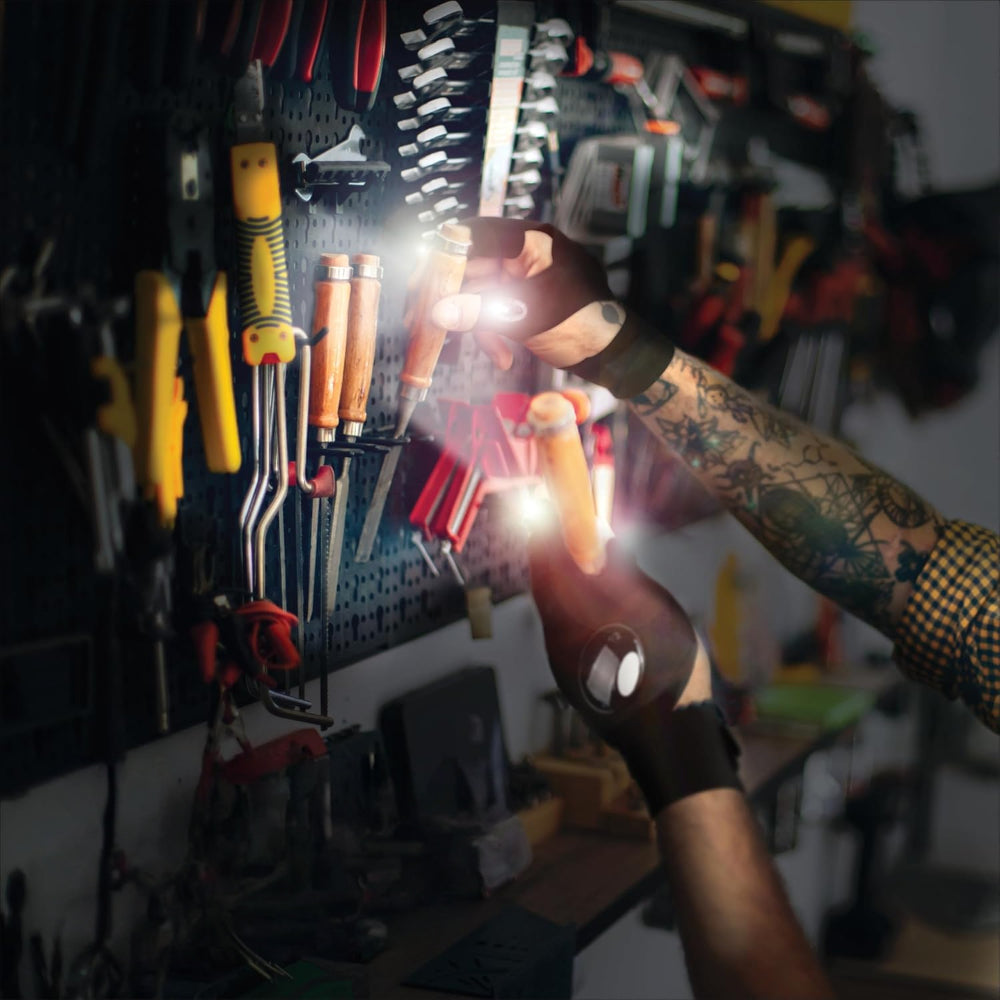 LED Gloves Flashlight Function Finger Light Work Outdoor DIY