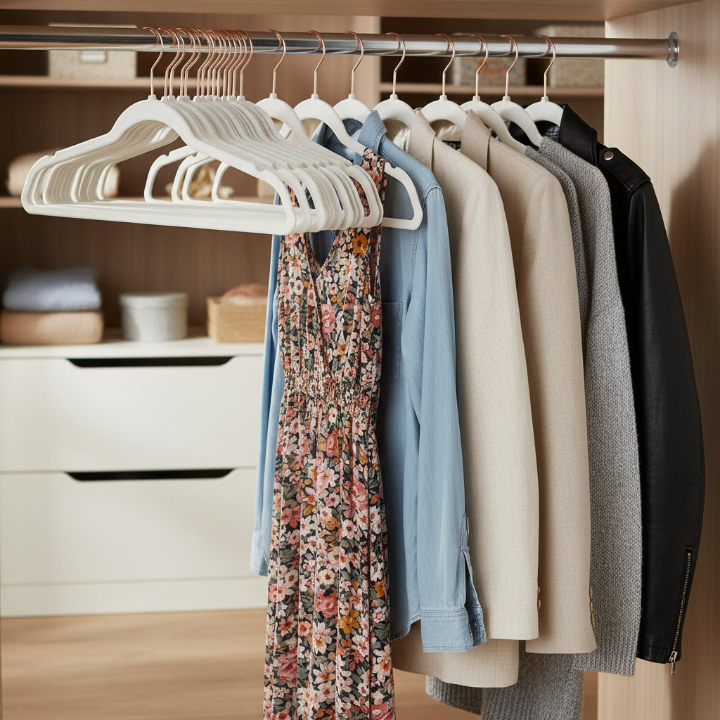 Lot de 30 cintres Organisation de placard Antidérapants